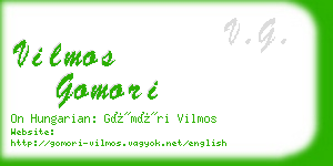 vilmos gomori business card